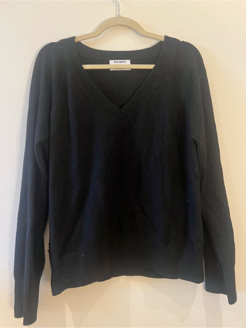 Old Navy Black V-Neck Sweater - Women's Classic Knit